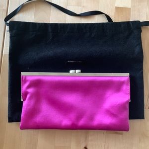 BCBG Satin Framed Clutch